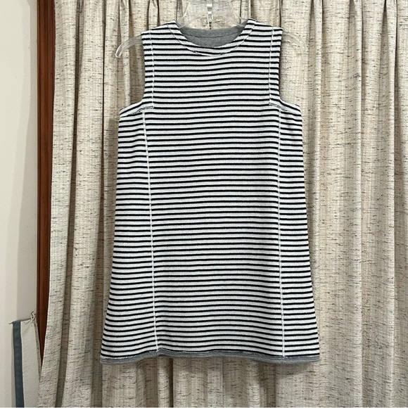 Theory Cotton Terry Reversible Sleeveless Tent Dress - Picture 6 of 9